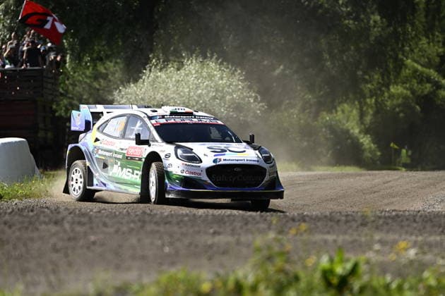 Joshua McErlean of Ireland during the special stage Leustu 1 at the WRC, Motorsport Rallye, WM Rally Finland in Jyväskylä, Finland on August 1, 2026. - RONI REKOMAA Jyväskylä Finland _wTXDsrBJW4  Copyright: xRonixRekomaax _wTXDsrBJW4