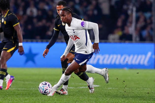 SOCCER CHELSEA TOTTENHAM, Tottenham s Mathys Tel in possession during the Sydney Super Cup match between Chelsea FC and the Tottenham Hotspur at Accor Stadium in Sydney, Saturday, August 1, 2026. ( NO ARCHIVING, EDITORIAL USE ONLY SYDNEY NEW SOUTH WALES AUSTRALIA  Copyright: xDAVIDxNEILSONx 20260801117968378732