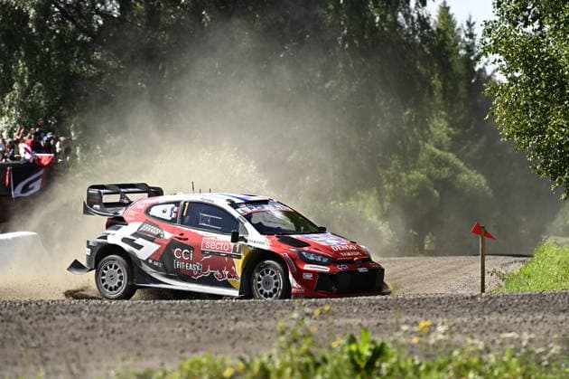 Sebastien Ogier of France during the special stage Leustu 1 at the WRC, Motorsport Rallye, WM Rally Finland in Jyväskylä, Finland on August 1, 2026. - RONI REKOMAA Jyväskylä Finland uC2X_r9c7Wc  Copyright: xRonixRekomaax uC2X_r9c7Wc
