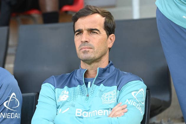 Trainer Carles MARTINEZ (LEV) Portraet, Porträt, Portrait, Angeschnittenes Einzelbild, Einzelmotiv, Fussball 1. Bundesliga, Testspiel, testmatch, friendly match, Freundschaftsspiel, Bayer Leverkusen (LEV) - Rot Weiss Essen am 01.08.2026 in Leverkusen Deutschland. DFL regulations prohibit any use of photographs as image sequences and or quasi-video Â *** Coach Carles MARTINEZ LEV Portrait, Close-up, Single Image, Single Subject, Soccer 1st Bundesliga, Friendly Match, Bayer Leverkusen LEV vs. Rot-Weiss Essen on August 1, 2026, in Leverkusen, Germany. DFL regulations prohibit any use of photographs as image sequences and or quasi-video.