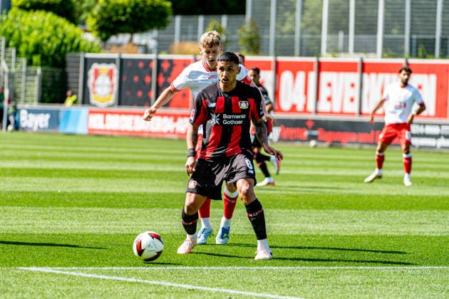Testspiel Bayer 04 Leverkusen - Rot-Weiss Essen, am 01.08.2026, Ulrich-Haberland-Stadion, Leverkusen. Ezequiel Fernandez (Bayer 04 Leverkusen 6), ; Testspiel Bayer 04 Leverkusen - Rot-Weiss Essen, am 01.08.2026, Ulrich-Haberland-Stadion, Leverkusen. *** Friendly Match: Bayer 04 Leverkusen vs. Rot Weiss Essen, August 1, 2026, Ulrich Haberland Stadium, Leverkusen; Ezequiel Fernandez, Bayer 04 Leverkusen 6; Friendly Match: Bayer 04 Leverkusen vs. Rot Weiss Essen, August 1, 2026, Ulrich Haberland Stadium, Leverkusen Copyright: xBEAUTIFULxSPORTS Erlhofx