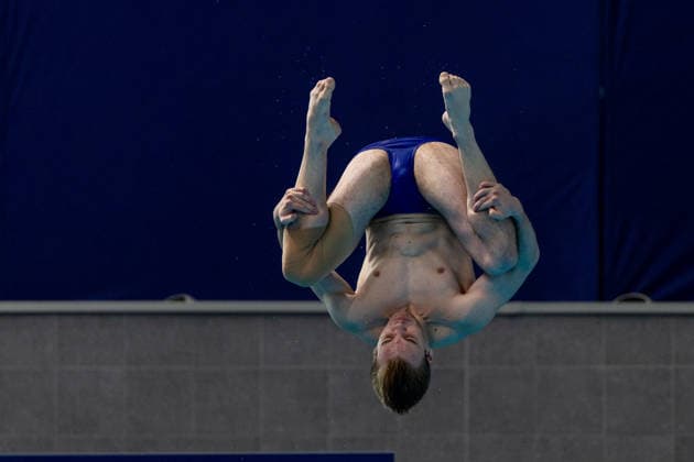 SWIMMING - EAC 2026 PARIS,FRANCE,01.AUG.26 - SWIMMING - European Aquatics Championships Paris 2026, diving, 1m springboard, men. Image shows Danylo Konovalov (UKR).  GEPAxpictures xPhilippxBrem