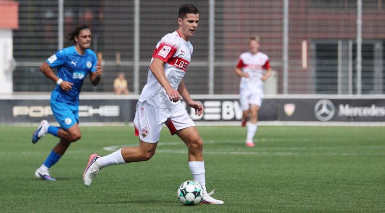 2026.08.01, Deutschland, Stuttgart, Fußball VfB Stuttgart II vs. FC Astoria Walldorf, Antonijo Janjic (VfB) *** August 1, 2026, Germany, Stuttgart, Soccer: VfB Stuttgart II vs. FC Astoria Walldorf, Antonijo Janjic (VfB)