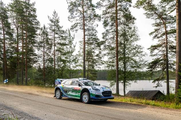 IPA87154460 - Joshua McErlean (IRL) and Eoin Treacy (IRL) in an M Ford World Rally Team Ford Puma Rally1 in action during the FIA WRC, Motorsport Rallye, WM SECTO RALLY FINLAND in Jyväskylä, Finland, July 30–August 2, 2026.  Copyright: xFedericoxManoni IPAxSportx xx 87154460