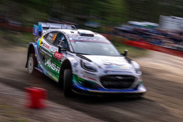 IPA87154461 - Joshua McErlean (IRL) and Eoin Treacy (IRL) in an M Ford World Rally Team Ford Puma Rally1 in action during the FIA WRC, Motorsport Rallye, WM SECTO RALLY FINLAND in Jyväskylä, Finland, July 30–August 2, 2026.  Copyright: xFedericoxManoni IPAxSportx xx 87154461