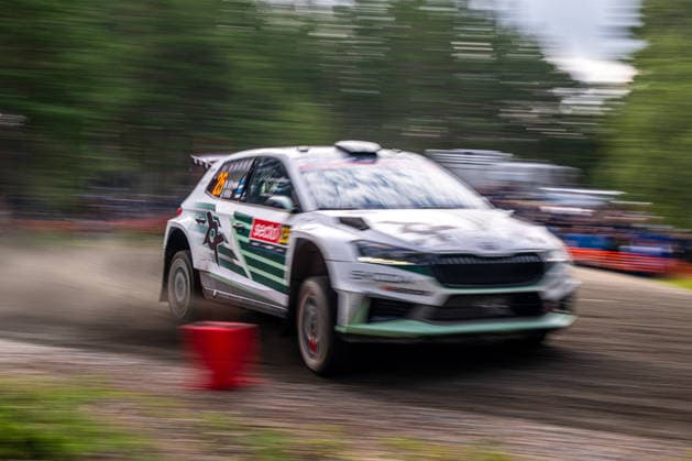 IPA87154684 - Robert Virves (EST) and Jakko Viilo (EST) in a Skoda Fabia RS Rally2 from Toksport WRT in action during the FIA WRC, Motorsport Rallye, WM SECTO RALLY FINLAND in Jyväskylä, Finland, July 30–August 2, 2026.  Copyright: xFedericoxManoni IPAxSportx xx 87154684