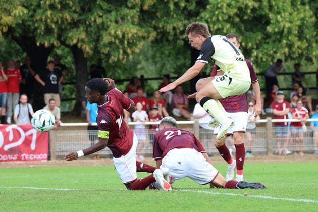 01.08.2026, xrekx, Fussball Testspiel, FC Metz - 1.FC Kaiserslautern v.l. Torschuss zum 0:1 durch Naatan Skyttä Skyttae (1.FC Kaiserslautern) (DFL DFB REGULATIONS PROHIBIT ANY USE OF PHOTOGRAPHS as IMAGE SEQUENCES and or QUASI-VIDEO) Metz *** August 1, 2026, xrekx, Soccer Friendly Match, FC Metz 1 FC Kaiserslautern v l Shot on goal for the 0–1 by Naatan Skyttä Skyttae 1 FC Kaiserslautern DFL DFB REGULATIONS PROHIBIT ANY USE OF PHOTOGRAPHS as IMAGE SEQUENCES and or QUASI-VIDEO Metz