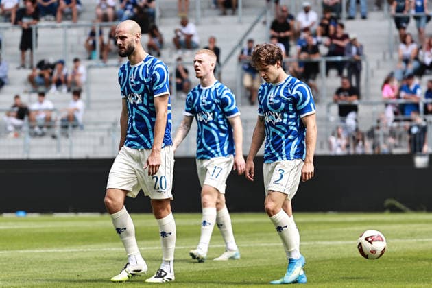 01.08.2026, xtvx, Fussball Testspiel, SV Darmstadt 98 - FC Portsmouth v.l. Aleksandar Vukotic (SV Darmstadt 98) Kai Klefisch (SV Darmstadt 98) Florian Kleinhansl (SV Darmstadt 98) warms up, beim Aufwaermen (DFL DFB REGULATIONS PROHIBIT ANY USE OF PHOTOGRAPHS as IMAGE SEQUENCES and or QUASI-VIDEO) Darmstadt *** August 1, 2026, xtvx, Soccer Friendly Match, SV Darmstadt 98 vs. FC Portsmouth, Aleksandar Vukotic (SV Darmstadt 98), Kai Klefisch (SV Darmstadt 98), Florian Kleinhansl (SV Darmstadt 98) warming up, during warm-ups DFL DFB REGULATIONS PROHIBIT ANY USE OF PHOTOGRAPHS as IMAGE SEQUENCES and or QUASI-VIDEO Darmstadt