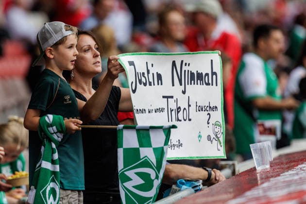 01.08.2026, GER, Testspiel, Saison 2026 2027), FC Energie Cottbus - SV Werder Bremen. Fans vom SV Werder Bremen Cottbus Stadion der Freundschaft Brandenburg Deutschland *** August 1, 2026, GER, Friendly Match, 2026–2027 Season, FC Energie Cottbus vs. SV Werder Bremen, SV Werder Bremen fans at Cottbus s Stadion der Freundschaft, Brandenburg, Germany Copyright: xnordphotoxGmbHx xTrienitzx