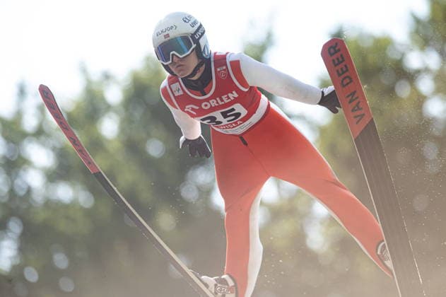 Wisla 01.08.2026 Ski jumping, Skispringen, Ski, nordisch FIS Summer Grand Prix 2026 on Adam Malysz Wisla Malinka Hill. Day 1. Women s Training --- Skoki Narciarskie. FIS Letnie Grand Prix 2026 na Skoczni im. Adama Malysza w Wisle Malince. Dzien 1. Trening Kobiet Persons shown : Heidi Dyhre Traaserud Fot. Kai Taller Arena Akcji NEWSPIX.PL --- newspix.pl POLAND OUT! 