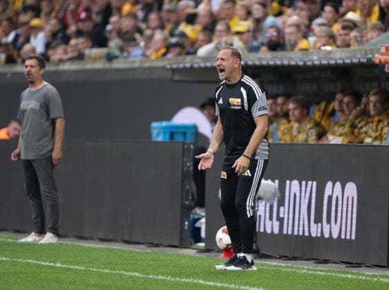 Fußball, Herren, Saison 2026 2027, Testspiel, Dynamo Dresden - 1. FC Union Berlin, Trainer Mauro Lustrinelli (1. FC Union Berlin), 01.08. 2026, *** Soccer, Men s, 2026–2027 Season, Friendly Match, Dynamo Dresden vs. 1. FC Union Berlin, Coach Mauro Lustrinelli, 1. FC Union Berlin, August 1, 2026, Copyright: xMatthiasxKochx