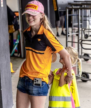 Ella Hakkinen, the daughter of former Finnish race car driver and Formula 1 driver Mika Hakkinen and his wife Marketa, at the pit area in Most, where she will compete in Formula 4, on August 1, 2026. Snapshots from the afternoon before the race. (CTKxPhoto VojtechxHajek) CTKPhotoF202608010002001  CTKPhotoF202608010002001