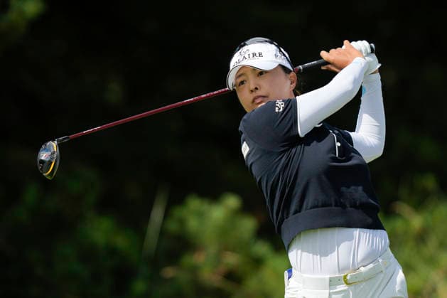 LYTHAM, ENGLAND - AUGUST 1: Jinyoung Ko (KOR) plays from the seventh tee during Round 3 at the 50th AIG Women™s Open Championship at the Royal Lytham and St Anne™s Golf Club, Lytham on August 1, 2026 in Lancashire, England The 50th AIG Women™s Open Championship