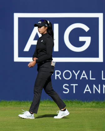 LYTHAM, ENGLAND - AUGUST 1: Patty Tavatanakit (THA) walks from the first tee during Round 3 at the 50th AIG Women™s Open Championship at the Royal Lytham and St Anne™s Golf Club, Lytham on August 1, 2026 in Lancashire, England The 50th AIG Women™s Open Championship