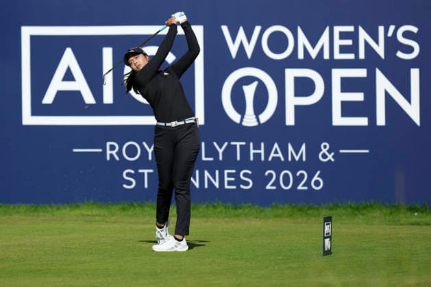 LYTHAM, ENGLAND - AUGUST 1: Patty Tavatanakit (THA) plays from the first tee during Round 3 at the 50th AIG Women™s Open Championship at the Royal Lytham and St Anne™s Golf Club, Lytham on August 1, 2026 in Lancashire, England The 50th AIG Women™s Open Championship