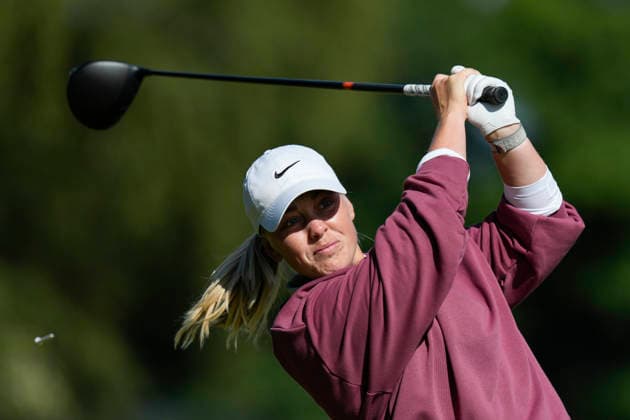 LYTHAM, ENGLAND - AUGUST 1: Maja Stark (SWE) plays from the second tee during Round 3 at the 50th AIG Women™s Open Championship at the Royal Lytham and St Anne™s Golf Club, Lytham on August 1, 2026 in Lancashire, England The 50th AIG Women™s Open Championship