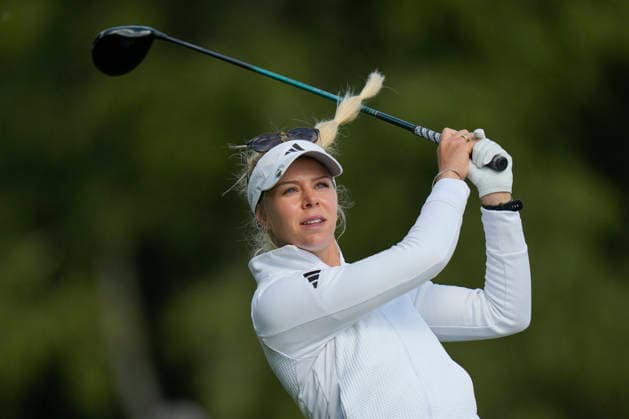 LYTHAM, ENGLAND - AUGUST 1: Annabell Fuller (ENG) plays from the second tee during Round 3 at the 50th AIG Women™s Open Championship at the Royal Lytham and St Anne™s Golf Club, Lytham on August 1, 2026 in Lancashire, England The 50th AIG Women™s Open Championship