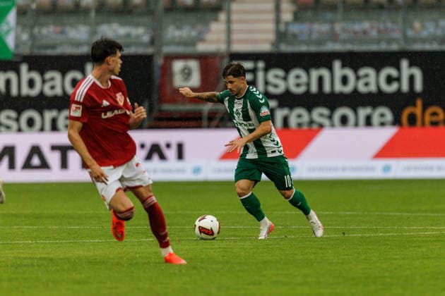 01.08.2026, GER, Testspiel, Saison 2026 2027), FC Energie Cottbus - SV Werder Bremen. Romano Schmid (SV Werder Bremen 10) Einzelaktion Aktion Cottbus Stadion der Freundschaft Brandenburg Deutschland *** August 1, 2026, GER, Friendly Match, 2026–2027 Season, FC Energie Cottbus vs. SV Werder Bremen, Romano Schmid (SV Werder Bremen), 10, Individual Play, Play, Cottbus, Stadion der Freundschaft, Brandenburg, Germany Copyright: xnordphotoxGmbHx xTrienitzx