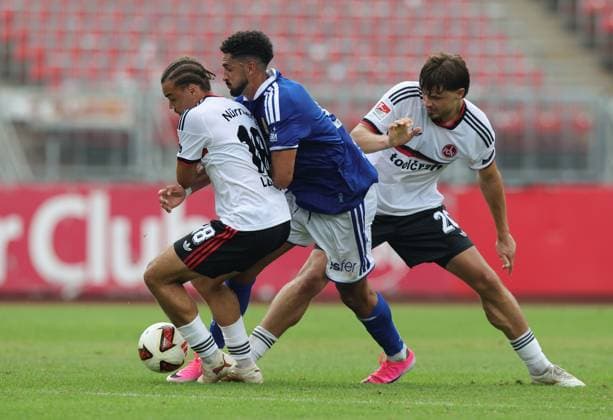 01.08.2026 - Fussball - Saison 2026 2027 - Testspiel Freundschaftsspiel Vorbereitungsspiel: 1. FC Nürnberg Nuernberg FCN ( Club ) - Real Oviedo - Sportfoto Zink DaMa - xdaxmax - Rafael Lubach (18, 1. FC Nürnberg FCN ) Christopher Ramos de la Flor (9, Real Oviedo ) Fynn Otto (20, 1. FC Nürnberg FCN ) *** August 1, 2026 Soccer Season 2026–2027 Exhibition Match Friendly Match Preseason Match 1 FC Nürnberg Nuremberg FCN Club Real Oviedo Sports Photo Zink DaMa xdaxmax Rafael Lubach 18, 1 FC Nuremberg FCN Christopher Ramos de la Flor 9, Real Oviedo Fynn Otto 20, 1 FC Nuremberg FCN