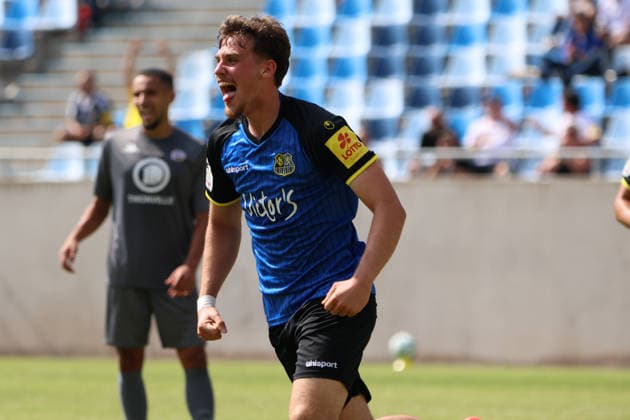 01.08.2026, Fussball, Herren, Testspiel, Saison 2026 2027, 1. FC Saarbrücken - US Thionville Lusitanos, Torjubel zum 2:1, Torschütze: Alexander Straff (1. FC Saarbrücken) Saarbrücken Ludwigsparkstadion Saarland Deutschland (DEU) *** August 1, 2026, Soccer, Men s, Friendly Match, 2026–2027 Season, 1 FC Saarbrücken vs. US Thionville Lusitanos, celebration of the 2–1 goal, goal scorer Alexander Straff, 1 FC Saarbrücken, Saarbrücken, Ludwigsparkstadion, Saarland, Germany, DEU Copyright: xSebastianxBachx