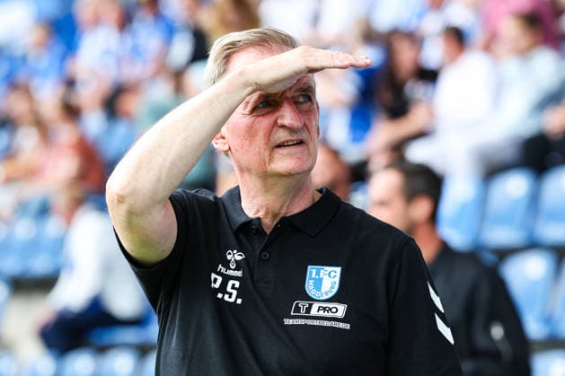 Trainer Petrik Sander (1. FC Magdeburg) - 2. Fußball Bundesliga Saison 2026-2027 Testspiel Sommervorbereitung 1. FC Magdeburg vs West Ham United in der Avnet Arena in Magdeburg - Fußball,Mann,Männer,Deutschland,01.08.2026 *** Coach Petrik Sander, 1. FC Magdeburg, 2. Bundesliga, 2026–2027 season, preseason friendly, 1. FC Magdeburg vs. West Ham United at the Avnet Arena in Magdeburg; soccer, man, men, Germany, August 1, 2026