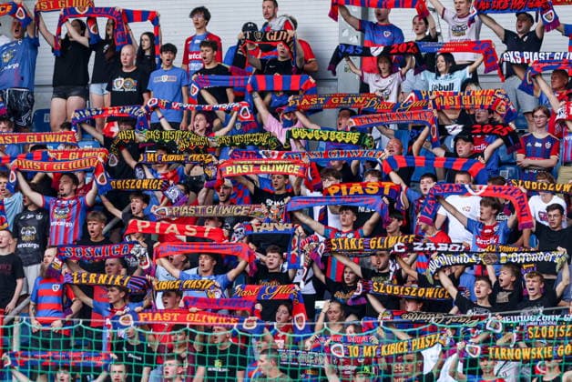 01.08.2026, Gliwice Mecz PKO Ekstraklasa sezon 2026 27 Piast Gliwice - Wisla Krakow - Football Match Polish Top League Piast Gliwice - Wisla Krakow Nz. Kibice Fot. Michal Chwieduk Arena Akcji NEWSPIX.PL --- newspix.pl POLAND OUT! 