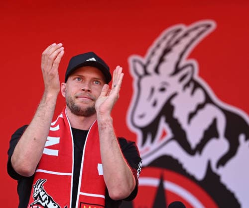 01.08.2026, xophax, Fussball 1.Bundesliga, 1.FC Koeln Saisoneröffnung beim 1.FC Köln am Rhein Energie Stadion. Mannschaft wird den Fans vorgestellt. Trainer Rene Wagner ( 1.FC Köln ). Köln *** August 1, 2026, xophax, Soccer, Bundesliga 1, 1. FC Köln Season opener for 1. FC Köln at the Rhein Energie Stadium; team to be introduced to fans; Coach Rene Wagner, 1. FC Köln, Cologne