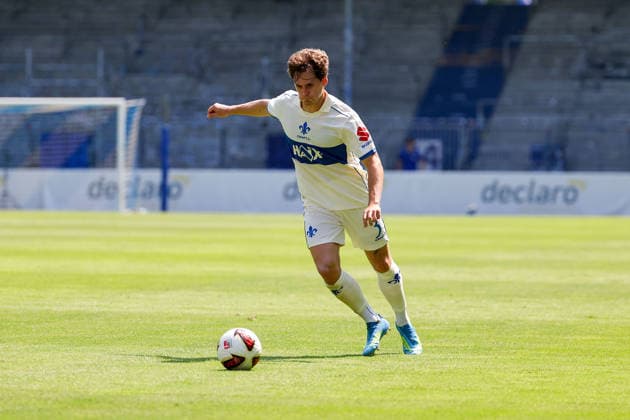 2026.08.01 Darmstadt, Testpiel SV Darmstadt 98 - FC Portsmouth v.l. Florian kleinhansl (SV Darmstadt 98) in action, with the ball *** August 1, 2026, Darmstadt, Friendly Match: SV Darmstadt 98 vs. FC Portsmouth. Photo by Florian Kleinhansl: SV Darmstadt 98 in action, with the ball Copyright: HMBxMedia JoaquimxFerreira