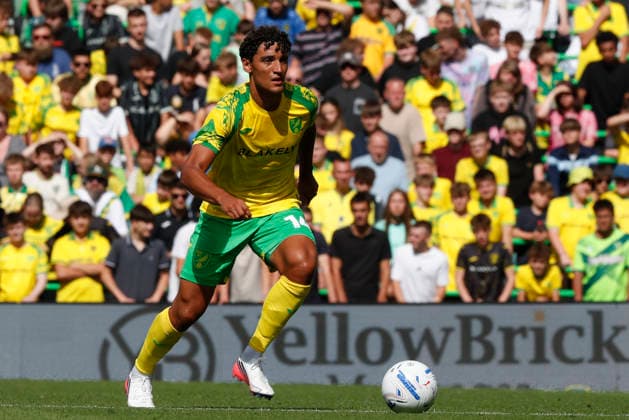 Norwich City v CA Osasuna Pre-Season Friendly Ben Chrisene of Norwich in action during the Pre-Season Friendly match at Carrow Road, Norwich 01 08 2026 Commissioned for use in Newsquest Norfolk titles only. All other titles fees apply. UK Newspapers OUT Copyright: xPaulxChestertonx FIL-23697-0018