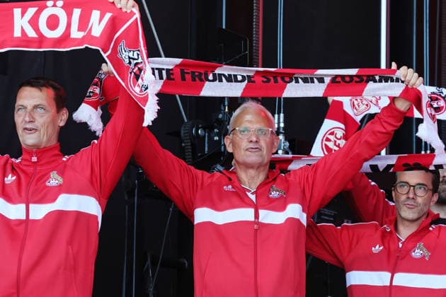 1. FC Köln, Saisoneröffnung auf den Vorwiesen, 01.08.2026, von links:Ulf Sobek, Jörg Alvermann, Philipp Liesenfeld (1. FC Köln), Bild: *** Local Caption *** Ausschließlich redaktionelle Nutzung Editorial use only *** Sport 1 FC Köln, Season opener at the Vorwiesen, August 1, 2026, from left: Ulf Sobek, Jörg Alvermann, Philipp Liesenfeld 1 FC Köln, Image *** Local Caption *** Editorial use only