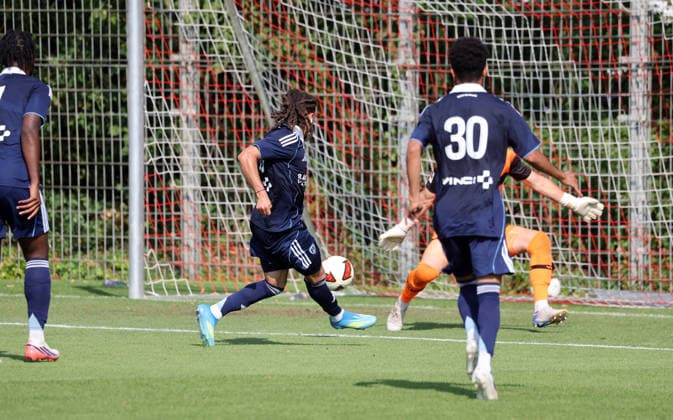 01.08.26 VfB Stuttgart - Paris FC Deutschland, Stuttgart, 01.08.2026, Fussball, Bundesliga, Saison 2026 2027, Testspiel, VfB Stuttgart - Paris FC: Luca Koleosho (Paris FC); Tor 2:2 Koleosho. *** August 1, 2026 VfB Stuttgart vs. Paris FC Germany, Stuttgart, August 1, 2026, Soccer, Bundesliga, 2026–2027 Season, Friendly Match, VfB Stuttgart vs. Paris FC Luca Koleosho Paris FC Goal 2 2 Koleosho