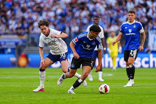 Hayden Hackney (FC Everton, 30), Martin Adeline (Hamburger SV, 05) GER, Hamburger SV vs. FC Everton, Fußball, Testspiel, Saison 2026 2027, 01.08.2026 GER, Hamburger SV vs. FC Everton, Fußball, Testspiel, Saison 2026 2027, 01.08.2026 Hamburg *** Hayden Hackney, FC Everton, 30, Martin Adeline, Hamburger SV, 05 GER, Hamburger SV vs. FC Everton, Soccer, Friendly Match, 2026–2027 Season, August 1, 2026 GER, Hamburger SV vs. FC Everton, soccer, friendly match, 2026–2027 season, August 1, 2026 Hamburg Copyright: xEibner-Pressefoto MarcelxvonxFehrnx EP_MFN
