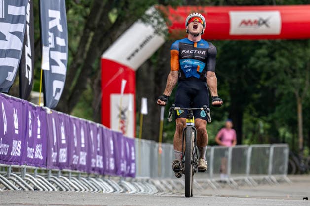 Winner Jonas Lindberg of Sweden at a World Cycling Series race in the gravel discipline, Hlinsko, Chrudim district, Pardubice Region, August 1st, 2026. (CTKxPhoto DavidxTanecek) CTKPhotoP2026080103864  CTKPhotoP2026080103864
