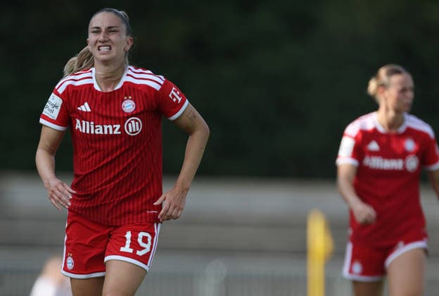 Naschenweng Katharina , Freundschaftsspiel Frauen, FC Bayern München-1.FC Nürnberg , , Fußball , Frauen-Bundesliga in dem Stauferpark-Stadion in Donauwörth , Bayern , Deutschland . August 01 , 2026 . Photo by: Davide Elias IPA Photo Pressefoto DENL Copyright: xDavidexEliasx