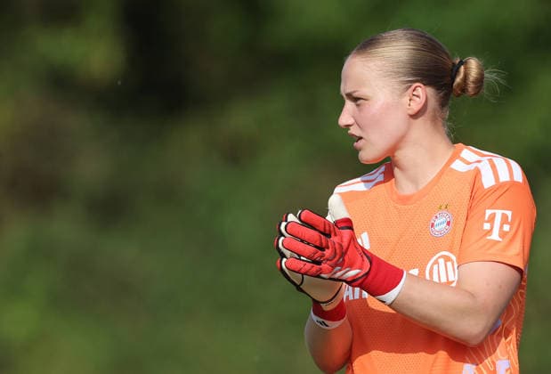 van Eijk Regina , Freundschaftsspiel Frauen, FC Bayern München-1.FC Nürnberg , , Fußball , Frauen-Bundesliga in dem Stauferpark-Stadion in Donauwörth , Bayern , Deutschland . August 01 , 2026 . Photo by: Davide Elias IPA Photo Pressefoto DENL Copyright: xDavidexEliasx