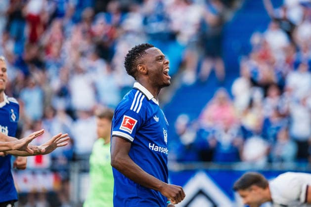 Testspiel: Hamburger SV vs. FC Everton, 01.08.2026 Patson Daka (Hamburger SV, 27) trifft zum 1:1, TOR, JUBEl; Fußball, Testspiel: Hamburger SV vs. FC Everton am 01.08.2026 im Volksparkstadion, Hamburg DFL REGULATIONS PROHIBIT ANY USE OF PHOTOGRAPHS AS IMAGE SEQUENCES AND OR QUASI-VIDEO. *** Friendly Match: Hamburger SV vs. Everton FC, August 1, 2026. Patson Daka (Hamburger SV, 27) scores the 1-1 goal, GOAL, CELEBRATION Soccer, Friendly Match: Hamburger SV vs. Everton FC on August 1, 2026, at Volksparkstadion, Hamburg. DFL regulations prohibit any use of photographs as image sequences and or quasi-video. Copyright: xBEAUTIFULxSPORTS Tonhäuserx