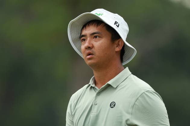 Rocket Classic DETROIT, MICHIGAN - AUGUST 1: Zecheng Dou of People™s Republic of China plays his tee shot on the fifth hole during the third round of the Rocket Classic 2026 at the Detroit Country Club in Detroit, Michigan, MI, USA Saturday, August 1, 2026. Detroit Michigan United States  Copyright: xJorgexLemusx originalFilename:lemus-rocketcl260801_npFZP.jpg