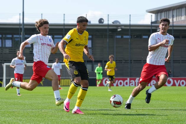 Samstag, 01.08.2026 Saison 2026 2027 1. Runde DFB Pokal der Junioren im BVB Fußballpark Hohenbuschei, Dortmund, Germany. BV Borussia Dortmund U19 - Holstein Kiel U19. Ahmad Najdi (BVB) *** Saturday, August 1, 2026 2026–2027 Season 1st Round of the DFB Junior Cup at BVB Fußballpark Hohenbuschei, Dortmund, Germany BV Borussia Dortmund U19 Holstein Kiel U19 Ahmad Najdi BVB