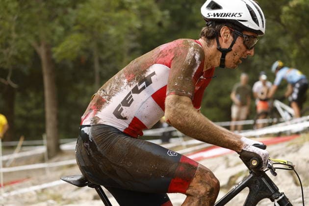01.08.2026, Monteceneri, Monte Ceneri, 2026 UEC MTB European Championship, EM, Europameisterschaft XCO Men U23 s Final (cross country olympic) Alexander Hammerle 21 (AUT) after crashing down Monteceneri Monte Ceneri Ticino Switzerland *** August 1, 2026, Monteceneri, Monte Ceneri, 2026 UEC MTB European Championship XCO Men s U23 Final, Cross Country Olympic, Alexander Hammerle, 21, AUT, after crashing down Monteceneri, Monte Ceneri, Ticino, Switzerland Copyright: xJustPictures.ch FrancescoxMinghettix jp-en-FrMi-_NG_0109