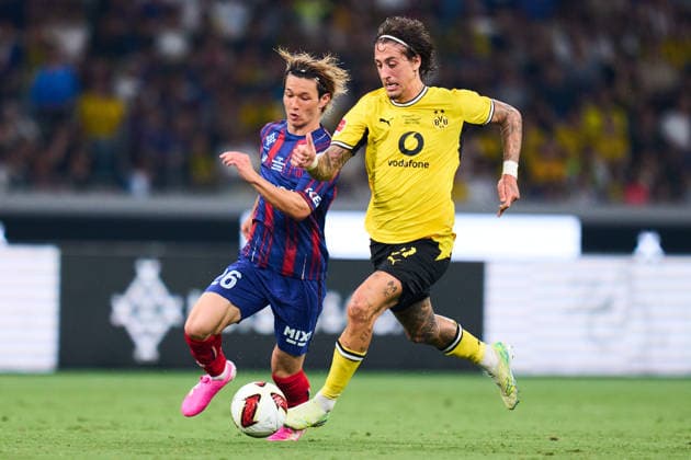 (L-R) Motoki Nagakura (FC Tokyo), Fabio Silva (Dortmund), AUGUST 1, 2026 - Football Soccer : International Friendly, Länderspiel, Nationalmannschaft match between FC Tokyo -1 Borussia Dortmund at MUFG STADIUM (National Stadium) in Tokyo, Japan.  aflo_339794733 KenxAsakurax