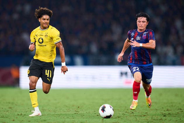 (L-R) Mathis Albert (Dortmund), Joane Gadou (Dortmund), AUGUST 1, 2026 - Football Soccer : International Friendly, Länderspiel, Nationalmannschaft match between FC Tokyo -1 Borussia Dortmund at MUFG STADIUM (National Stadium) in Tokyo, Japan.  aflo_339794830 KenxAsakurax