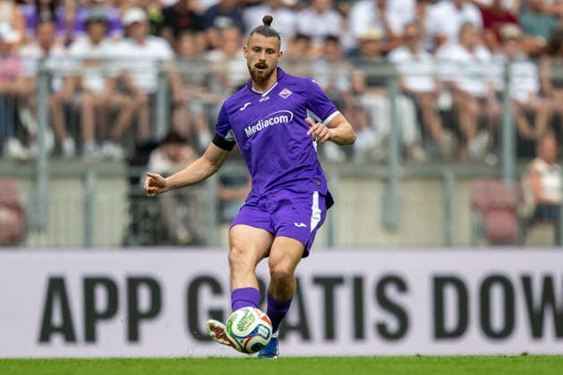 SOCCER - Real vs Fiorentina, test match KLAGENFURT,AUSTRIA,01.AUG.26 - SOCCER - LaLiga, Serie A, Real Madrid CF vs ACF Fiorentina, test match. Image shows Radu Dragusin (Fiorentina).  GEPAxpictures xAvnixRetkoceri