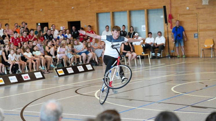 Jonas Beiter während seiner Kür, RV Trillfingen, Deutschland, Weltcup, Kunstrad, 01.08.2026 Weltcup, Kunstrad, 01.08.2026 Foto: Eibner-Pressefoto Pascal Sattler *** Jonas Beiter during his freestyle routine, RV Trillfingen, Germany, World Cup, artistic cycling, August 1, 2026 World Cup, artistic cycling, August 1, 2026 Photo: Eibner Press Photo by Pascal Sattler Copyright: xEibner-Pressefotox EP_PSR