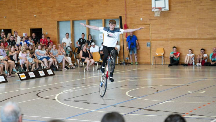 Jonas Beiter während seiner Kür, RV Trillfingen, Deutschland, Weltcup, Kunstrad, 01.08.2026 Weltcup, Kunstrad, 01.08.2026 Foto: Eibner-Pressefoto Pascal Sattler *** Jonas Beiter during his freestyle routine, RV Trillfingen, Germany, World Cup, artistic cycling, August 1, 2026 World Cup, artistic cycling, August 1, 2026 Photo: Eibner Press Photo by Pascal Sattler Copyright: xEibner-Pressefotox EP_PSR