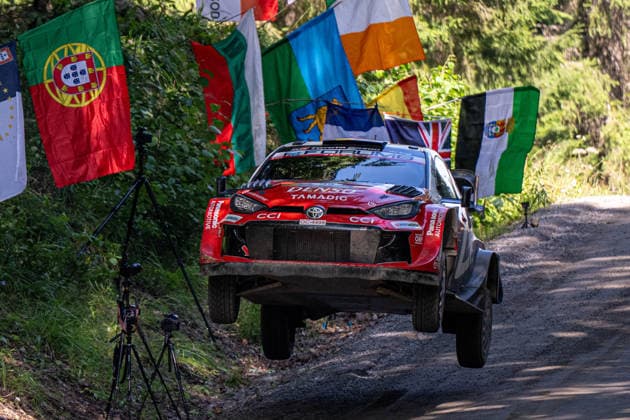 MOTORSPORTS - Rally - 2026 WRC, Motorsport Rallye, WM Rally Finland Photo by IPA ABACAPRESS.COM87163568 - Oliver Solberg (SWE) and Elliott Edmondson (GBR) in a Toyota GR Yaris Rally1 from Toyota Gazoo Racing WRT in action during the FIA WRC SECTO RALLY FINLAND in Jyväskylä, Finland, July 30–August 2, 2026. Finland Finland  Copyright: xIPAxSport ABACAx