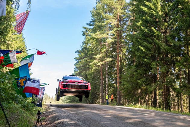 MOTORSPORTS - Rally - 2026 WRC, Motorsport Rallye, WM Rally Finland Photo by IPA ABACAPRESS.COM87163570 - Elfyn Evans (GBR) and Scott Martin (GBR) in a Toyota GR Yaris Rally1 from Toyota Gazoo Racing WRT in action during the FIA WRC SECTO RALLY FINLAND in Jyväskylä, Finland, July 30–August 2, 2026. Finland Finland  Copyright: xIPAxSport ABACAx
