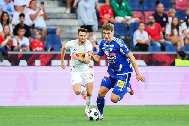 SOCCER - BL, RBS vs Hartberg SALZBURG,AUSTRIA,01.AUG.26 - SOCCER - ADMIRAL Bundesliga, Red Bull Salzburg vs TSV Hartberg. Image shows Marco Hoffmann (Hartberg).  GEPAxpictures xDavidxGeieregger