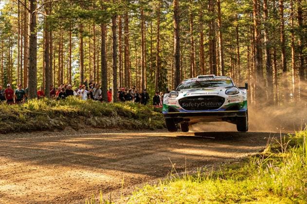 IPA87163953 - Joshua McErlean (IRL) and Eoin Treacy (IRL) in an M Ford World Rally Team Ford Puma Rally1 in action during the FIA WRC, Motorsport Rallye, WM SECTO RALLY FINLAND in Jyväskylä, Finland, July 30–August 2, 2026.  Copyright: xFedericoxManoni IPAxSportx xx 87163953