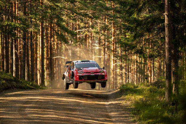 IPA87163961 - Elfyn Evans (GBR) and Scott Martin (GBR) in a Toyota GR Yaris Rally1 from Toyota Gazoo Racing WRT in action during the FIA WRC, Motorsport Rallye, WM SECTO RALLY FINLAND in Jyväskylä, Finland, July 30–August 2, 2026.  Copyright: xFedericoxManoni IPAxSportx xx 87163961
