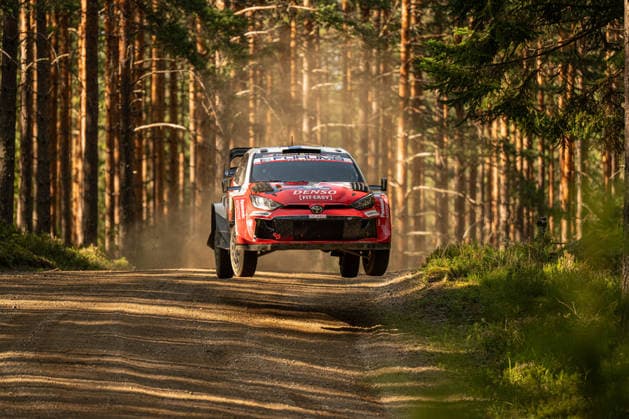 IPA87163963 - Sami Pajari (FIN) and Marko Salminen (FIN) in a Toyota GR Yaris Rally1 from Toyota Gazoo Racing WRT2 in action during the FIA WRC, Motorsport Rallye, WM SECTO RALLY FINLAND in Jyväskylä, Finland, July 30–August 2, 2026.  Copyright: xFedericoxManoni IPAxSportx xx 87163963
